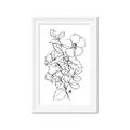 Picture of Flower Drawing _GroupedProduct_Rectangle_Portrait_Framed_Matted_