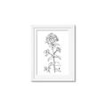 Picture of Single Hydrangea Drawing _GroupedProduct_Rectangle_Portrait_Framed_Matted_