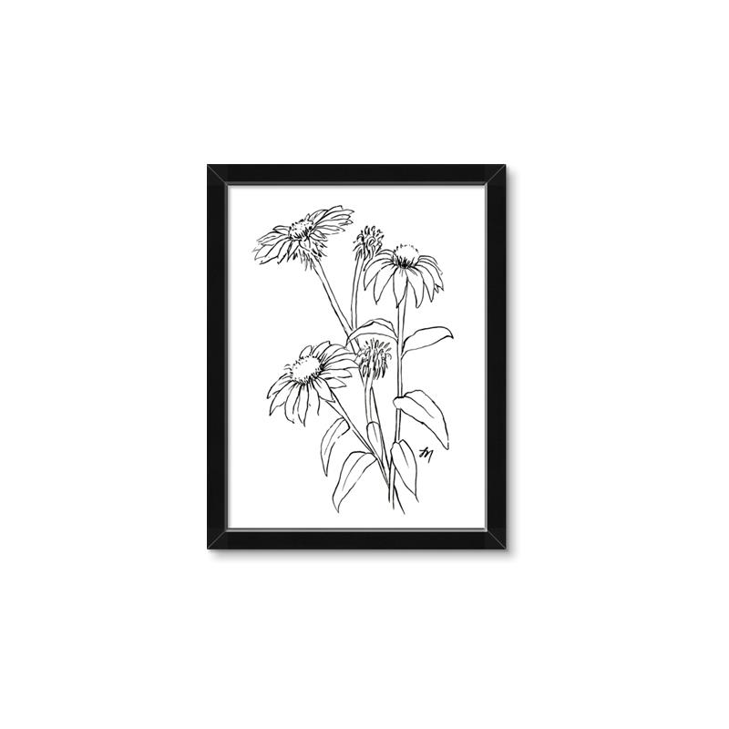 Picture of Daisy Drawing _GroupedProduct_Rectangle_Portrait_Framed_Matted_