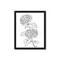 Picture of French Hydrangea Drawing _GroupedProduct_Rectangle_Portrait_Framed_Matted_