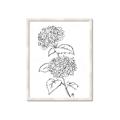 Picture of French Hydrangea Drawing _GroupedProduct_Rectangle_Portrait_Framed_Matted_