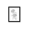 Picture of French Hydrangea Drawing _GroupedProduct_Rectangle_Portrait_Framed_Matted_