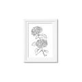 Picture of French Hydrangea Drawing _GroupedProduct_Rectangle_Portrait_Framed_Matted_