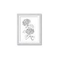 Picture of French Hydrangea Drawing _GroupedProduct_Rectangle_Portrait_Framed_Matted_