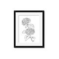 Picture of French Hydrangea Drawing _GroupedProduct_Rectangle_Portrait_Framed_Matted_
