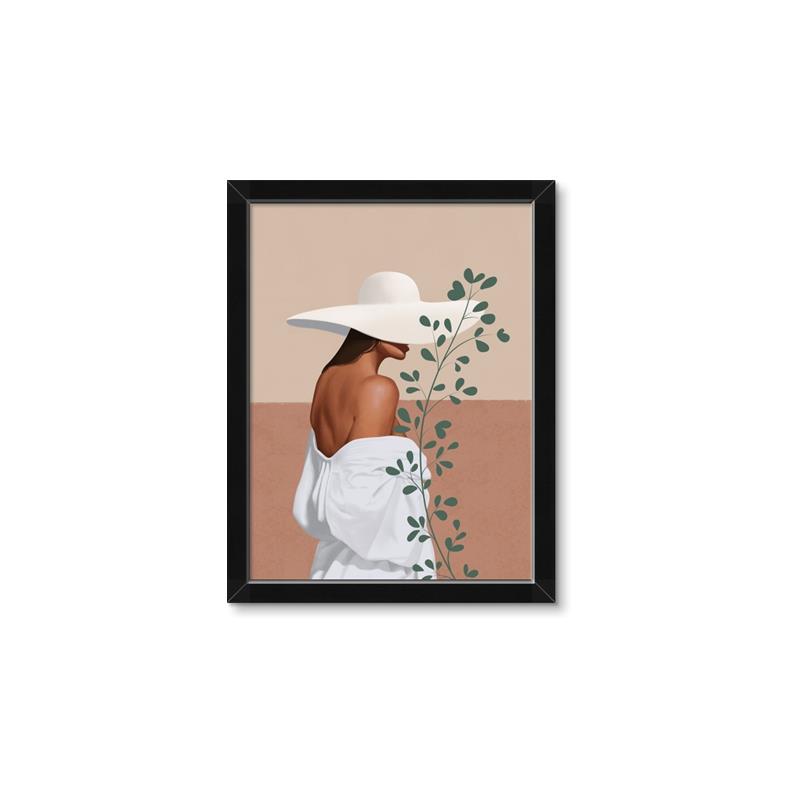 Picture of Side Fashion with Leaves _GroupedProduct_Rectangle_Portrait_Framed_Matted_