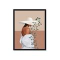 Picture of Side Fashion with Leaves _GroupedProduct_Rectangle_Portrait_Framed_Matted_