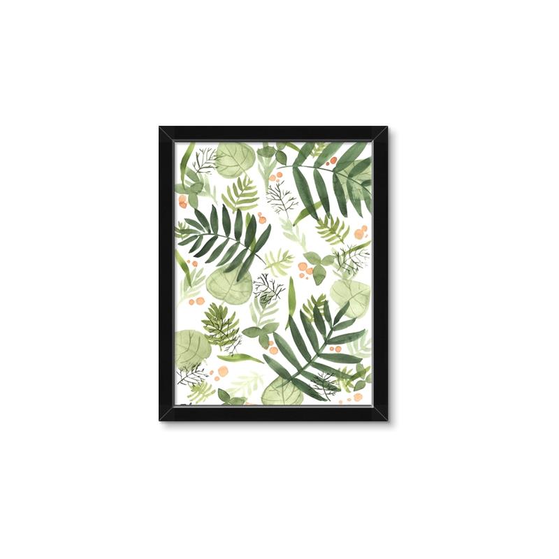 Picture of All Over Leaves _GroupedProduct_Rectangle_Portrait_Framed_Matted_