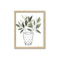 Picture of Leaves in Fun Vase I _GroupedProduct_Rectangle_Portrait_Framed_Matted_