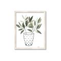 Picture of Leaves in Fun Vase I _GroupedProduct_Rectangle_Portrait_Framed_Matted_