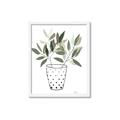 Picture of Leaves in Fun Vase I _GroupedProduct_Rectangle_Portrait_Framed_Matted_