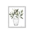 Picture of Leaves in Fun Vase I _GroupedProduct_Rectangle_Portrait_Framed_Matted_