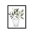 Picture of Leaves in Fun Vase I _GroupedProduct_Rectangle_Portrait_Framed_Matted_