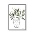 Picture of Leaves in Fun Vase I _GroupedProduct_Rectangle_Portrait_Framed_Matted_