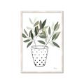 Picture of Leaves in Fun Vase I _GroupedProduct_Rectangle_Portrait_Framed_Matted_