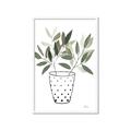 Picture of Leaves in Fun Vase I _GroupedProduct_Rectangle_Portrait_Framed_Matted_