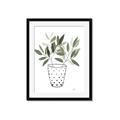 Picture of Leaves in Fun Vase I _GroupedProduct_Rectangle_Portrait_Framed_Matted_