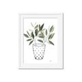 Picture of Leaves in Fun Vase I _GroupedProduct_Rectangle_Portrait_Framed_Matted_