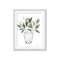 Picture of Leaves in Fun Vase I _GroupedProduct_Rectangle_Portrait_Framed_Matted_