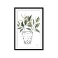 Picture of Leaves in Fun Vase I _GroupedProduct_Rectangle_Portrait_Framed_Matted_