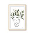 Picture of Leaves in Fun Vase I _GroupedProduct_Rectangle_Portrait_Framed_Matted_