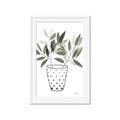 Picture of Leaves in Fun Vase I _GroupedProduct_Rectangle_Portrait_Framed_Matted_