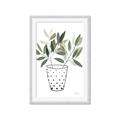 Picture of Leaves in Fun Vase I _GroupedProduct_Rectangle_Portrait_Framed_Matted_