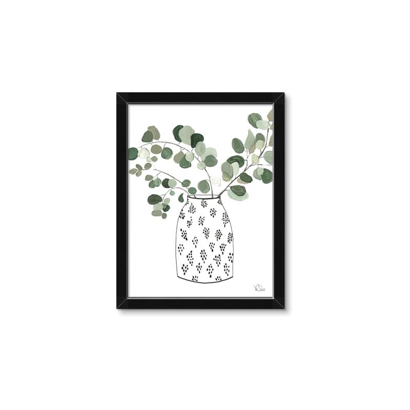 Picture of Leaves in Fun Vase II  _GroupedProduct_Rectangle_Portrait_Framed_Matted_
