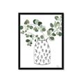 Picture of Leaves in Fun Vase II  _GroupedProduct_Rectangle_Portrait_Framed_Matted_