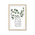 Picture of Leaves in Fun Vase II  _GroupedProduct_Rectangle_Portrait_Framed_Matted_
