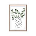 Picture of Leaves in Fun Vase II  _GroupedProduct_Rectangle_Portrait_Framed_Matted_