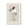 Picture of Palm Girl Fashion I _GroupedProduct_Rectangle_Portrait_Framed_Matted_