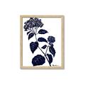 Picture of Blue Flower on White I _GroupedProduct_Rectangle_Portrait_Framed_Matted_