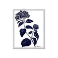 Picture of Blue Flower on White I _GroupedProduct_Rectangle_Portrait_Framed_Matted_