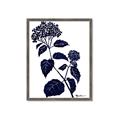 Picture of Blue Flower on White I _GroupedProduct_Rectangle_Portrait_Framed_Matted_