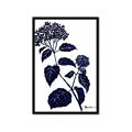 Picture of Blue Flower on White I _GroupedProduct_Rectangle_Portrait_Framed_Matted_