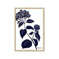 Picture of Blue Flower on White I _GroupedProduct_Rectangle_Portrait_Framed_Matted_
