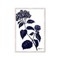 Picture of Blue Flower on White I _GroupedProduct_Rectangle_Portrait_Framed_Matted_