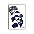Picture of Blue Flower on White I _GroupedProduct_Rectangle_Portrait_Framed_Matted_