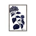 Picture of Blue Flower on White I _GroupedProduct_Rectangle_Portrait_Framed_Matted_