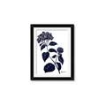 Picture of Blue Flower on White I _GroupedProduct_Rectangle_Portrait_Framed_Matted_