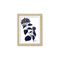 Picture of Blue Flower on White I _GroupedProduct_Rectangle_Portrait_Framed_Matted_