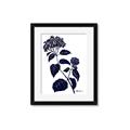 Picture of Blue Flower on White I _GroupedProduct_Rectangle_Portrait_Framed_Matted_