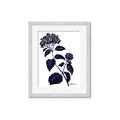 Picture of Blue Flower on White I _GroupedProduct_Rectangle_Portrait_Framed_Matted_