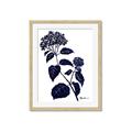 Picture of Blue Flower on White I _GroupedProduct_Rectangle_Portrait_Framed_Matted_