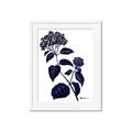 Picture of Blue Flower on White I _GroupedProduct_Rectangle_Portrait_Framed_Matted_