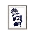 Picture of Blue Flower on White I _GroupedProduct_Rectangle_Portrait_Framed_Matted_