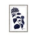 Picture of Blue Flower on White I _GroupedProduct_Rectangle_Portrait_Framed_Matted_
