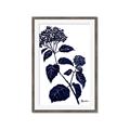 Picture of Blue Flower on White I _GroupedProduct_Rectangle_Portrait_Framed_Matted_