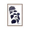 Picture of Blue Flower on White I _GroupedProduct_Rectangle_Portrait_Framed_Matted_